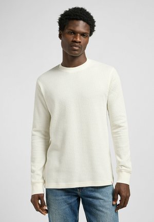 Lee WAFFLE TEE - REGULAR FIT - Maglietta a manica lunga - ecru