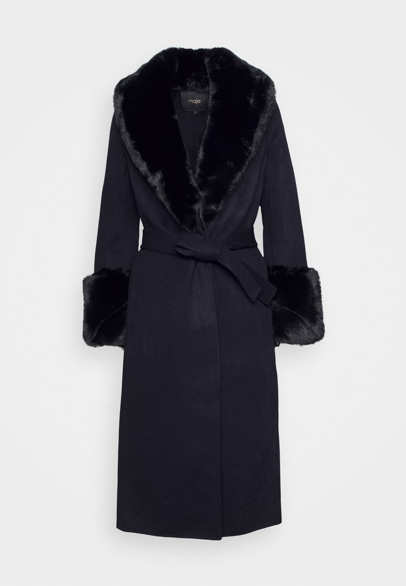 Maje Manteau classique bleu marine