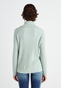 ONLY ONLKATIA SADDLE ROLL NECK - Maglione - aqua gray melange