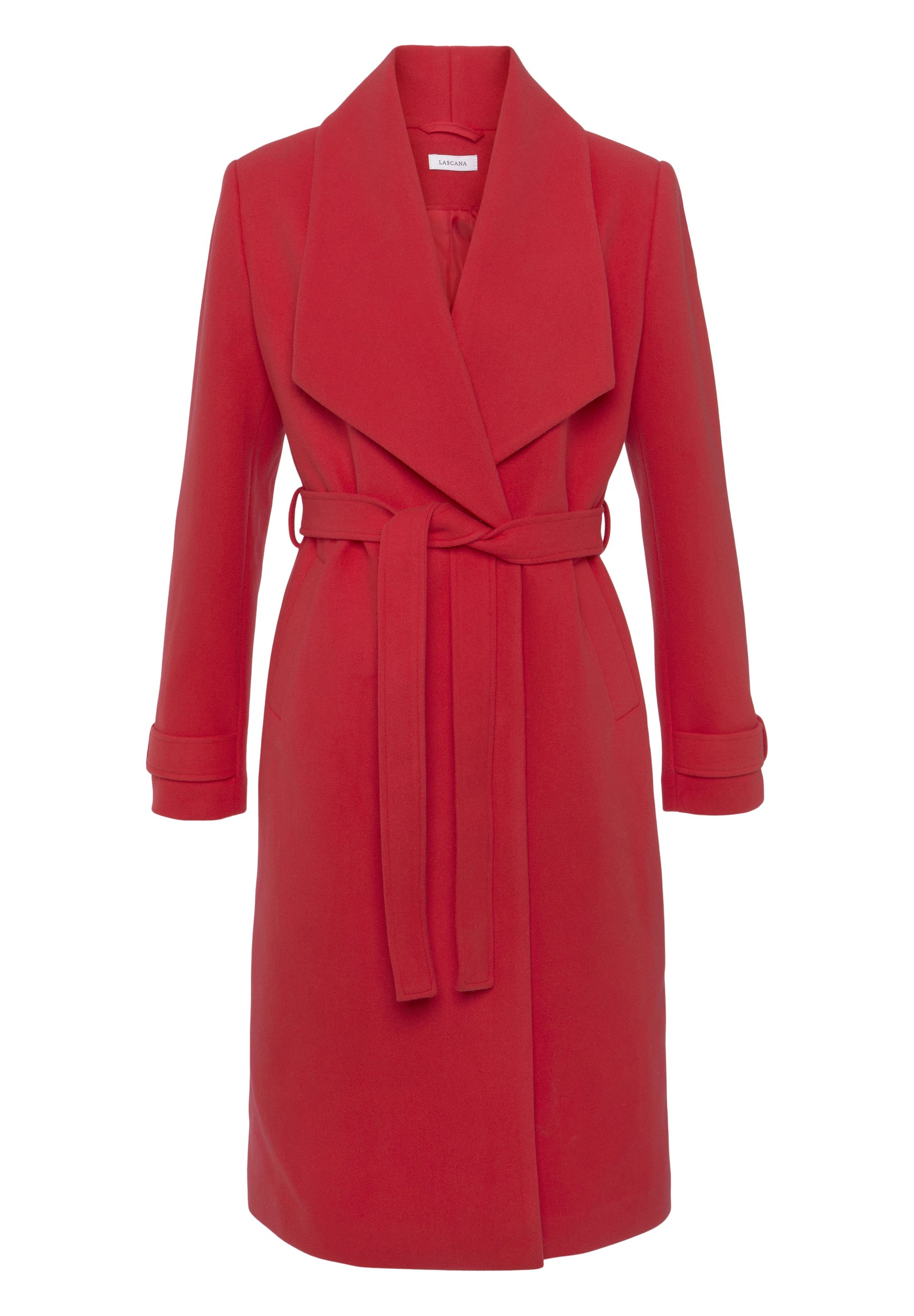 Große Größen Mantel Damen Rot Lang LASCANA LS MANTEL Klassischer