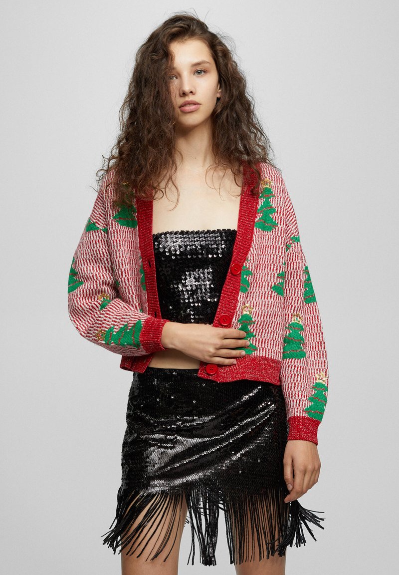 PULL&BEAR CHRISTMAS TREE Cardigan red Zalando.de