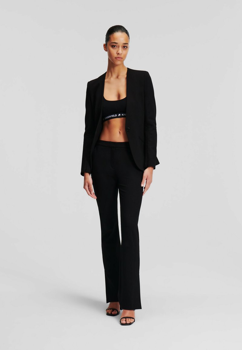KARL LAGERFELD TAILORED PUNTO - Hlače - black