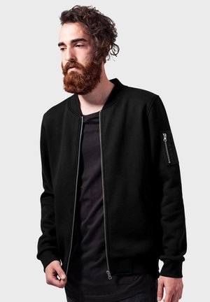 BOMBER JACKET - Vetoketjullinen college - black