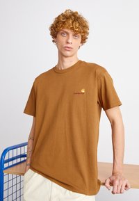 Carhartt WIP - AMERICAN SCRIPT - Lihtne T-särk - hamilton brown Väikepilt 1