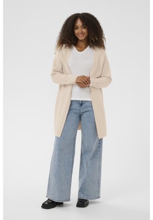 Cream CRHOLIDAY LONG KNIT CARDIGAN - Vest - oat melange
