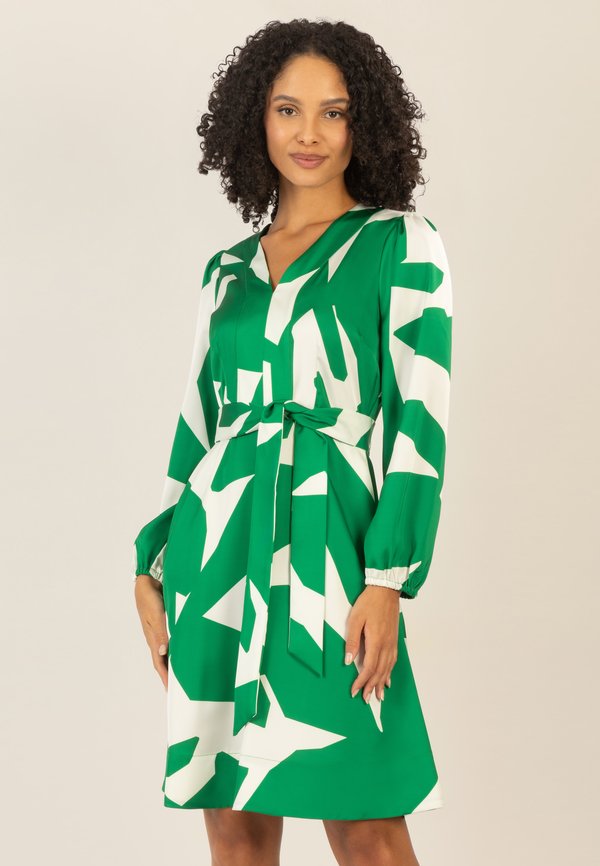 BEDRUCKTES - Freizeitkleid - grün creme