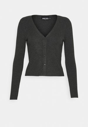 PCFRENCH KNIT - Gilet - dark grey melange