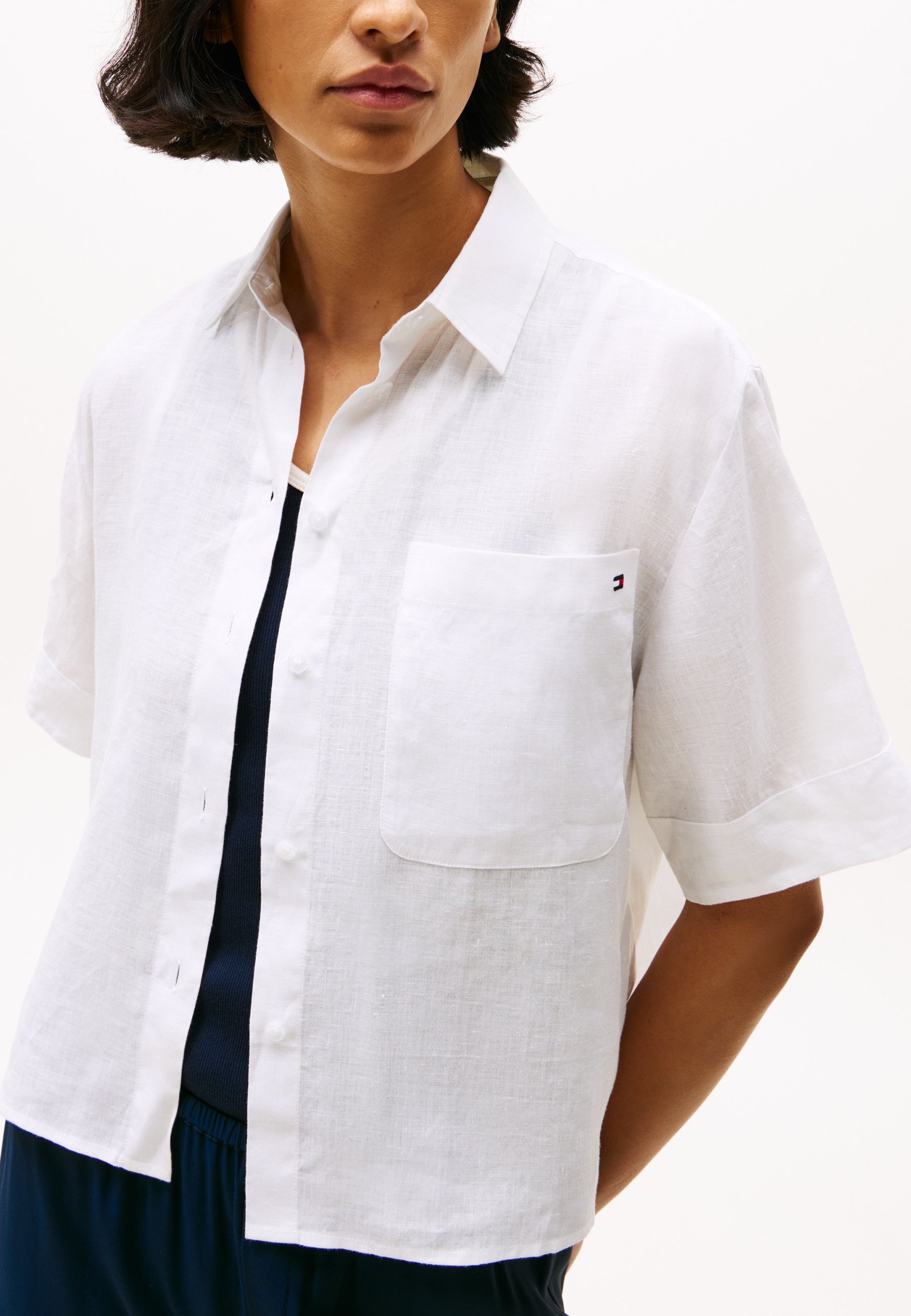 売れ筋商品|||トミー ヒルフィガー シャツ レディース トップス RELAXED SHIRT - Button-down blouse - optic white Tommy Hilfiger RELAXED SHIRT - Button-down blouse - optic