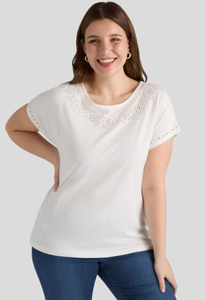 Fiorella Rubino CON RICAMO - Print T-shirt - bianco
