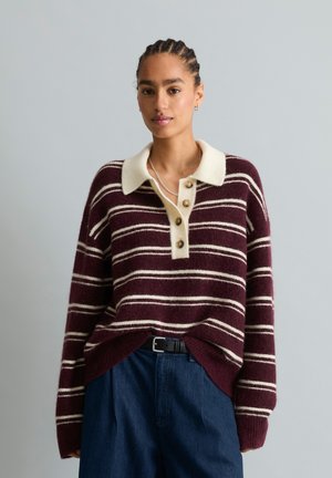 Marc O'Polo DENIM, PULLOVER LONGSLEEVE - Блуза с дълги ръкави - medium brown melange