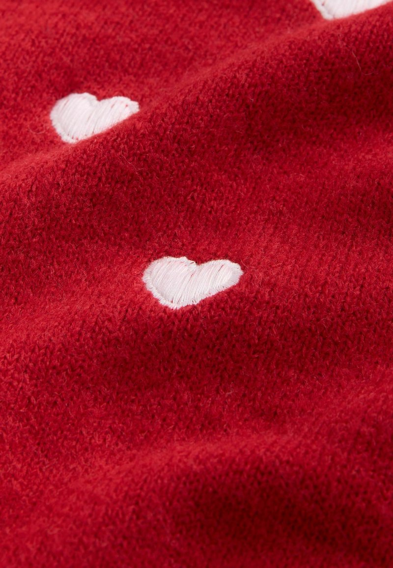 Next TALL FIT -HALF SLEEVE - Polo shirt - red heart embroidery/red ...