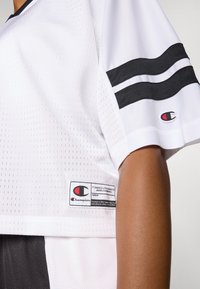 Champion SPORT HERITAGE V NECK - Marškinėliai su spaudiniu - white/black