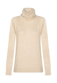 FINE CABLE  TURTLENECK  - Striktrøje - beige
