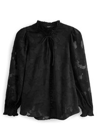 Chemise Ajustée Texturée Noire Transparente | Tops | PLT FR