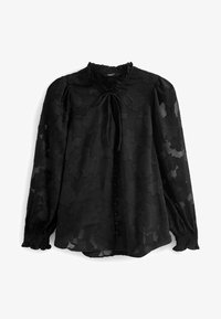 Chemise Ajustée Texturée Noire Transparente | Tops | PLT FR Chemise Ajustée Texturée Noire Transparente | Tops | PLT FR
