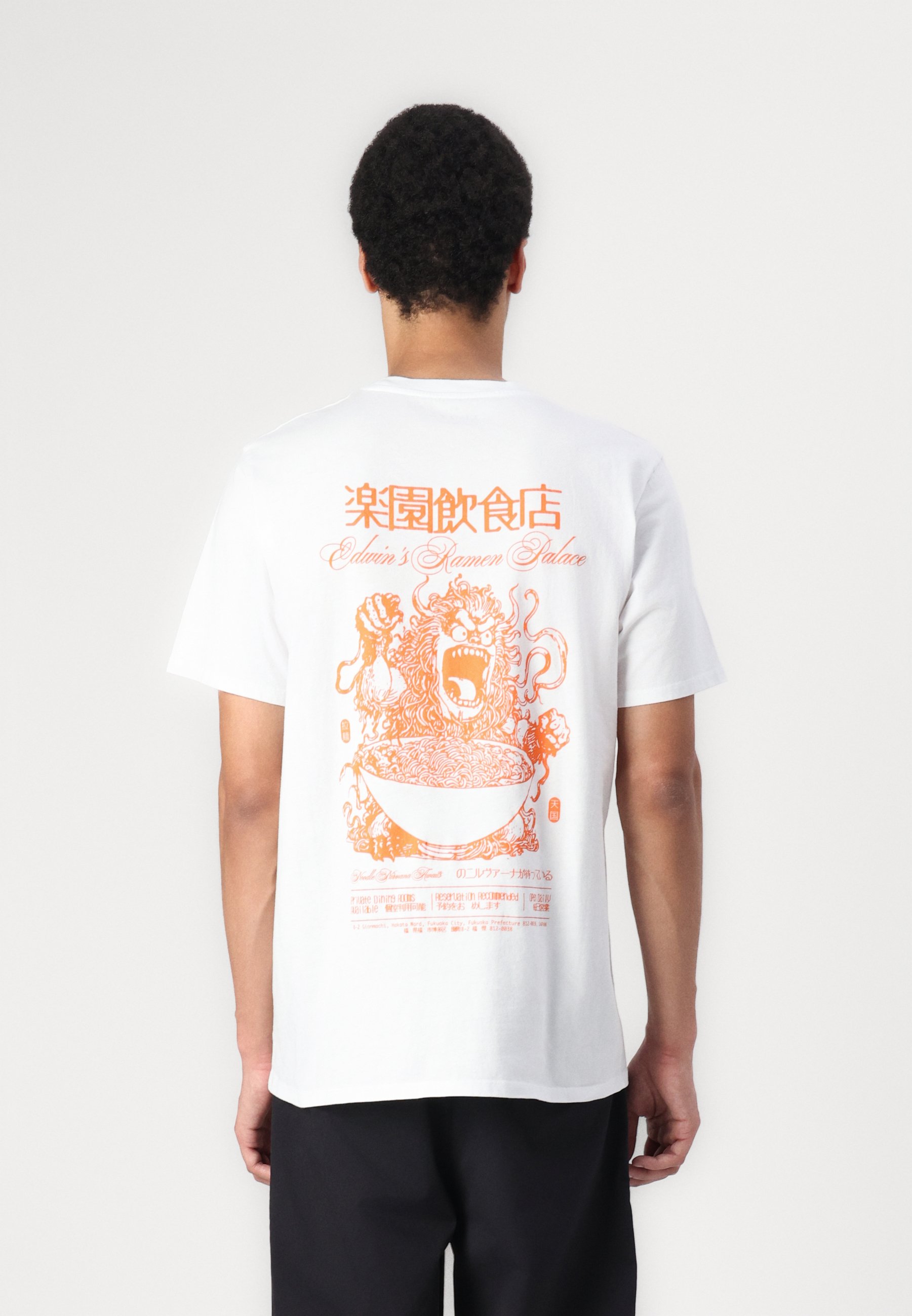 売れ筋商品|||エドウィン Tシャツ レディース トップス RAMEN PALACE UNISEX - Print T-shirt - white Edwin RAMEN PALACE UNISEX - Print T-shirt - white - Zalando