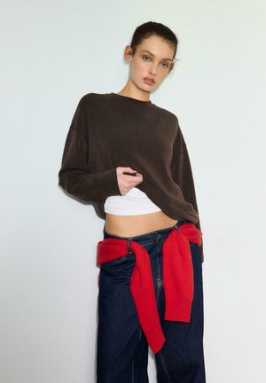 Sweatshirt - mottled brown