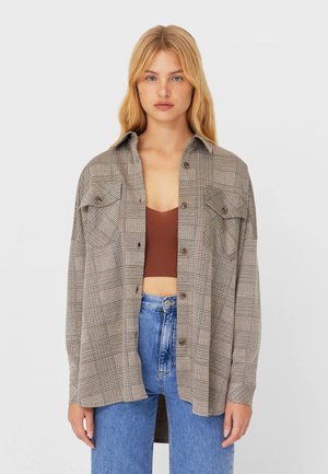 Button-down blouse - beige