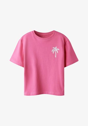 Name it, NKFJANEY SS NREG TOP BOX PB - Camiseta estampada - fandango pink