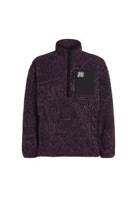 SURF HEROES HIGH PILE HALF ZIP FLEECE - Fliisjakk - black/purple