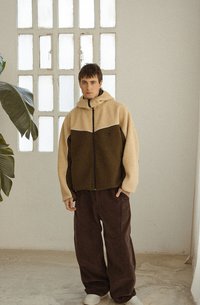 Kaotiko JACKET COMBINED CURLY UNISEX - Fliisjakk - ivory/khaki