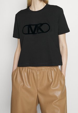 T-shirt med print - black