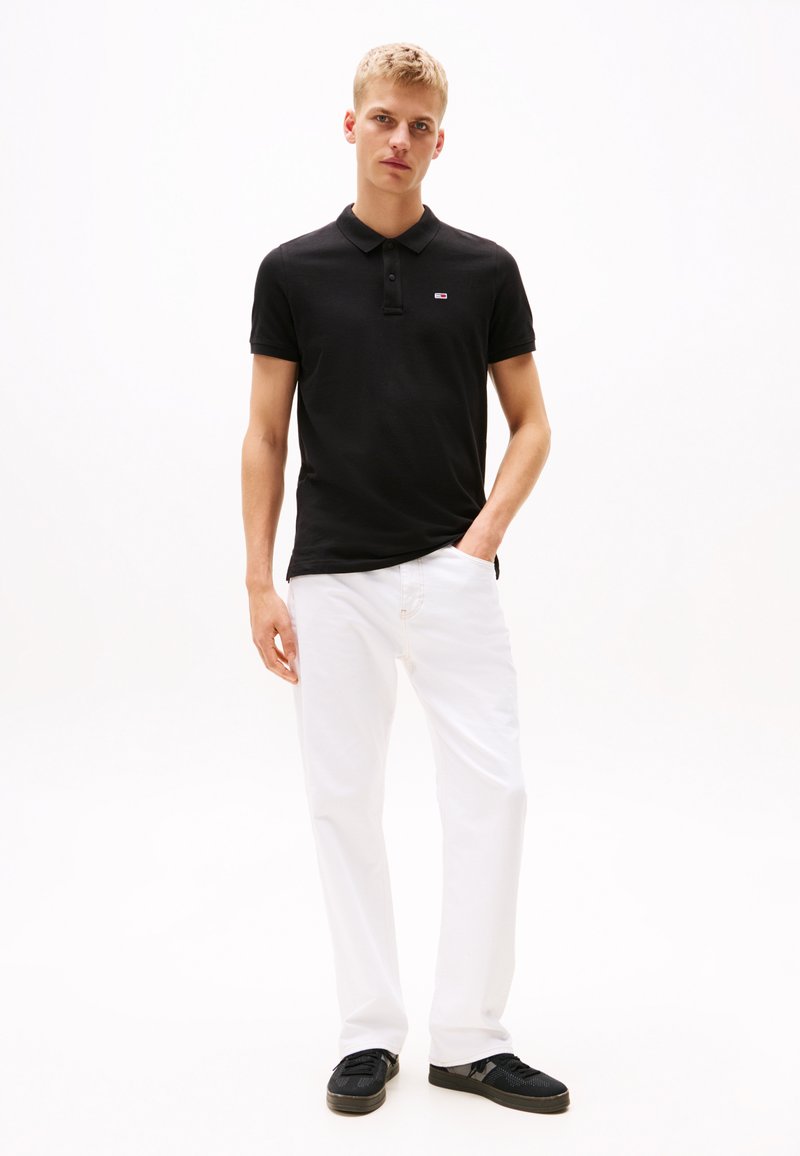 Tommy Jeans SLIM PLACKET Polo shirt black
