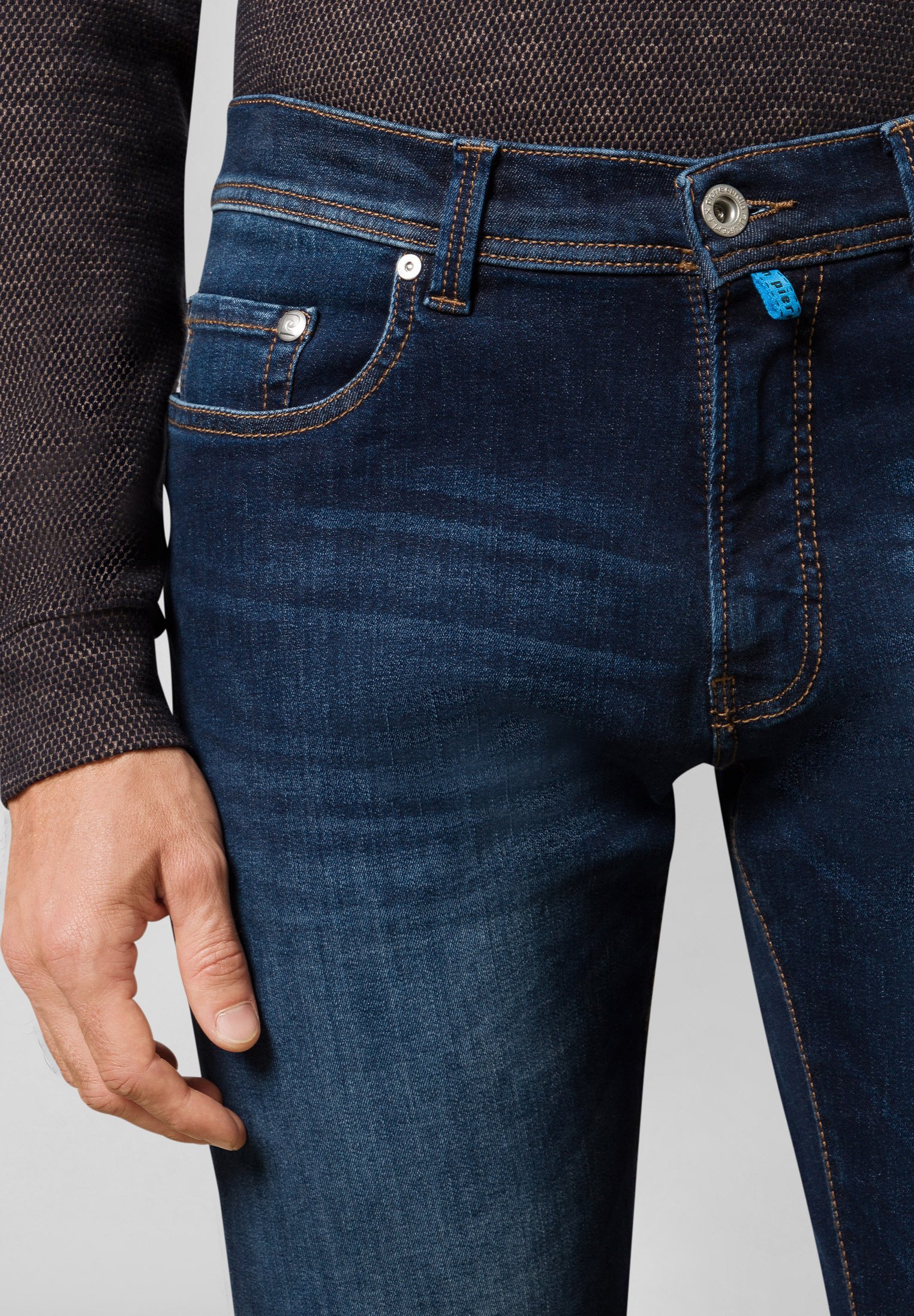 Pierre Cardin LYON TAPERED - Jeans Tapered Fit - dark blue used/used denim  - Zalando.nl