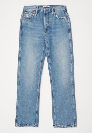 HIGH RISE - Jeans Straight Leg - worn blue