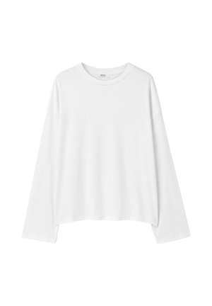 Stradivarius, BOXY LONG SLEEVE T-SHIRT - T-shirt à manches longues - white