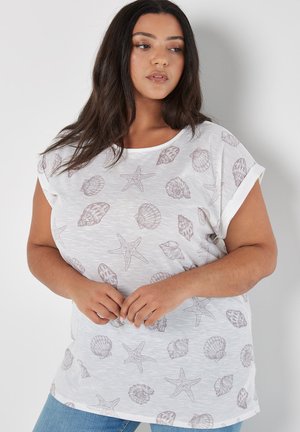 SEASHELL SHORE SLUB  - T-Shirt print - cream
