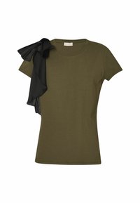 LIU JO WITH RUCHING - T-shirt con stampa - olive