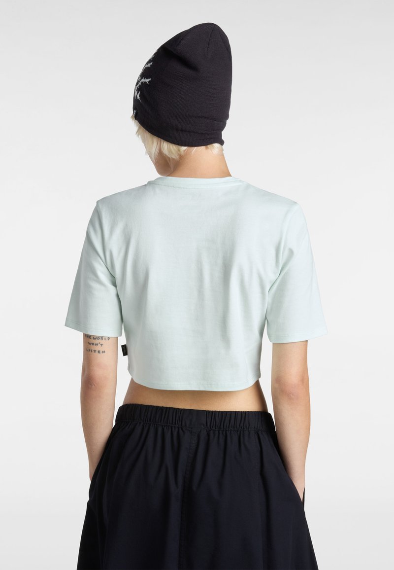 Vans FLYING V CREW CROP II - Triko s potiskem - hint of mint