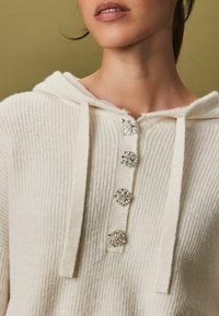 Next GEM BUTTON - Sweat à capuche - ecru cream