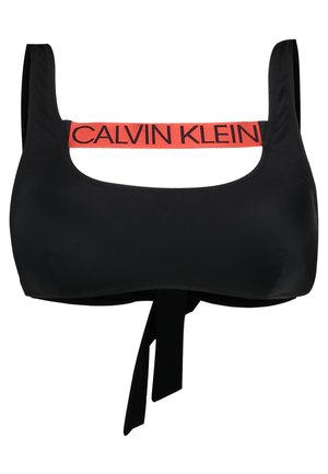 Calvin Klein Swimwear, CORE ICON TIE BACK BRALETTE - Bikini pezzo sopra - black