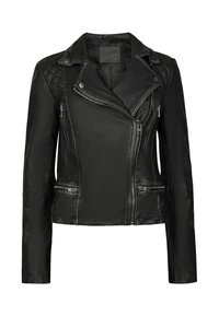 CARGO BIKER - Lederjacke - black grey