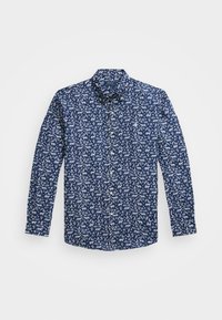 CUSTOM FIT PRINT LINEN SHIRT - Button down-skjorte - dark blue