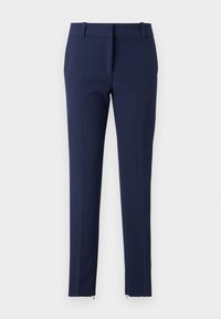 Námořnické kalhoty slim fit vyrobené z texturované tkaniny. Mají plochý přední díl, poutka na opasek a zipy na spodním lemu pro zvýraznění detailů.