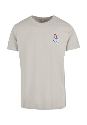 Mister Tee LOVE SIGN 2.0 - T-shirt con stampa - lightasphalt