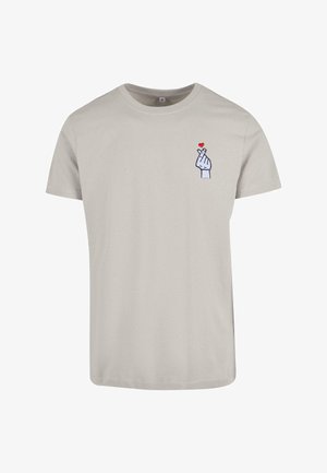 Mister Tee LOVE SIGN 2.0 - Apdrukāts T-krekls - lightasphalt