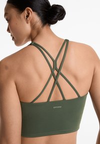 OYSHO COMFORTLUX STRAP WITH CUPS - Felső - mottled dark green