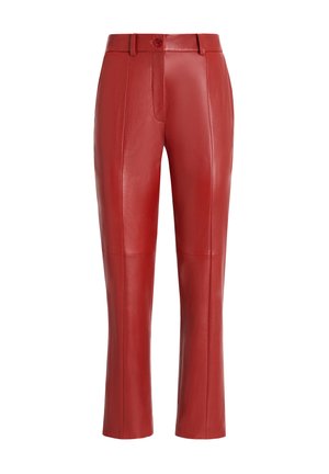 Luisa Spagnoli OMONIMO - Leather trousers - mattone