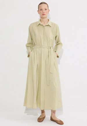 Touché Privé, SPECIAL TEXTURED SHIRT DRESS - Μάξι φόρεμα - yağ yeşili