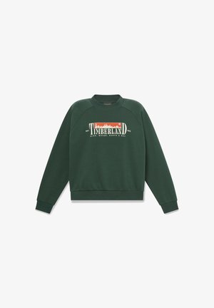 Timberland, BRUSHED BACK CHEST GRAPHIC CREW SWEATSHIRT. - Sweatshirt - dark green