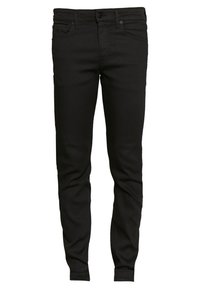 Černé džíny v slim fit, s pěti kapsami, tradičním zapínáním na knoflík a zip, a minimálními švy.