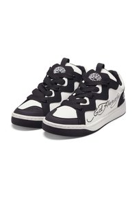 Ed Hardy LASERFLIP LOW LOGO - Skateskor - white black