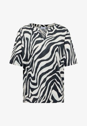 Cecil, T-SHIRT MIT SPLIT NECK MIT PRINT - Triko s potiskem - palm breeze green