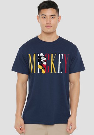 Disney MICKEY MOUSE MULTICOLOR NAME - Print T-shirt - dark blue