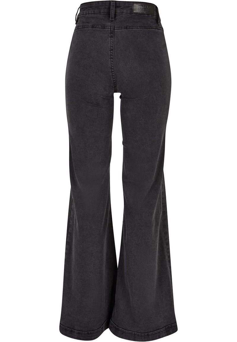 Urban Classics VINTAGE - Flared Jeans - black washed/black - Zalando