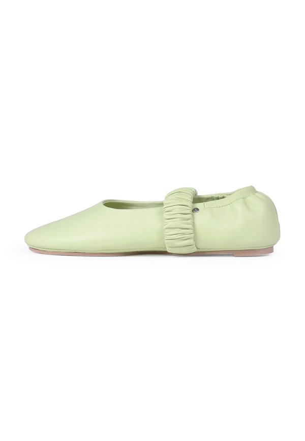 ALLISON - Ankle strap ballet pumps - cool matcha